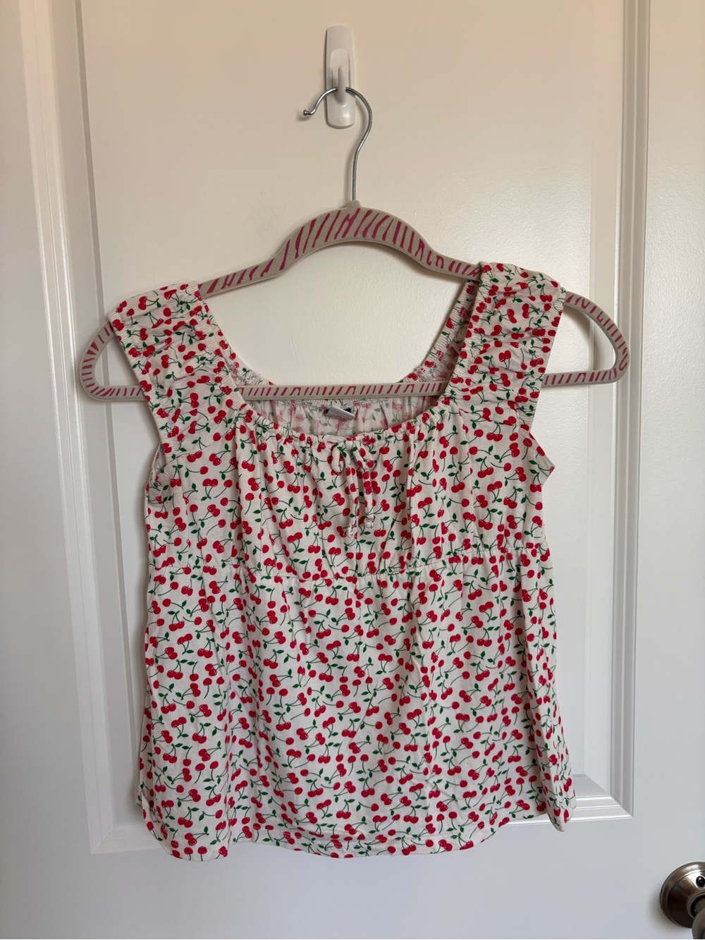 Old Navy Cherry Print Tank Top White & Red